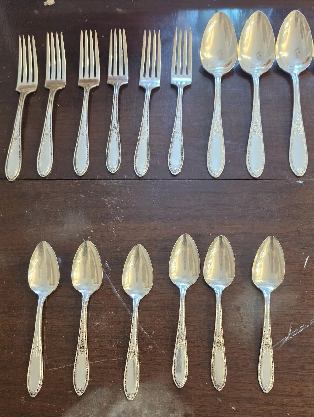 Vintage Wm. A. Rogers Ramona Pattern Silverplate Flatware Lot - 27 Pieces 1928